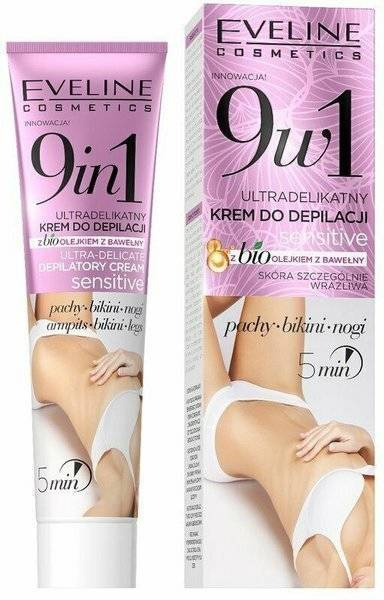 Eveline 9in1 Ultra Depilatory Hair Removal Cream with Bio Cotton Oil 125ml