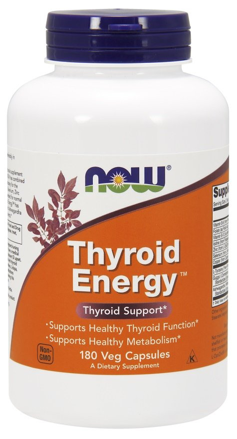 NOW Foods Thyroid Energy For Thyroid Support and Metabolism 180 Vcaps