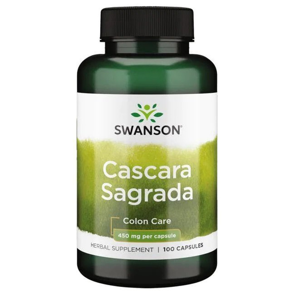 Swanson Cascara Sagrada 450mg Wspomaga Funkcjonowanie Jelit 100 Kapsułek