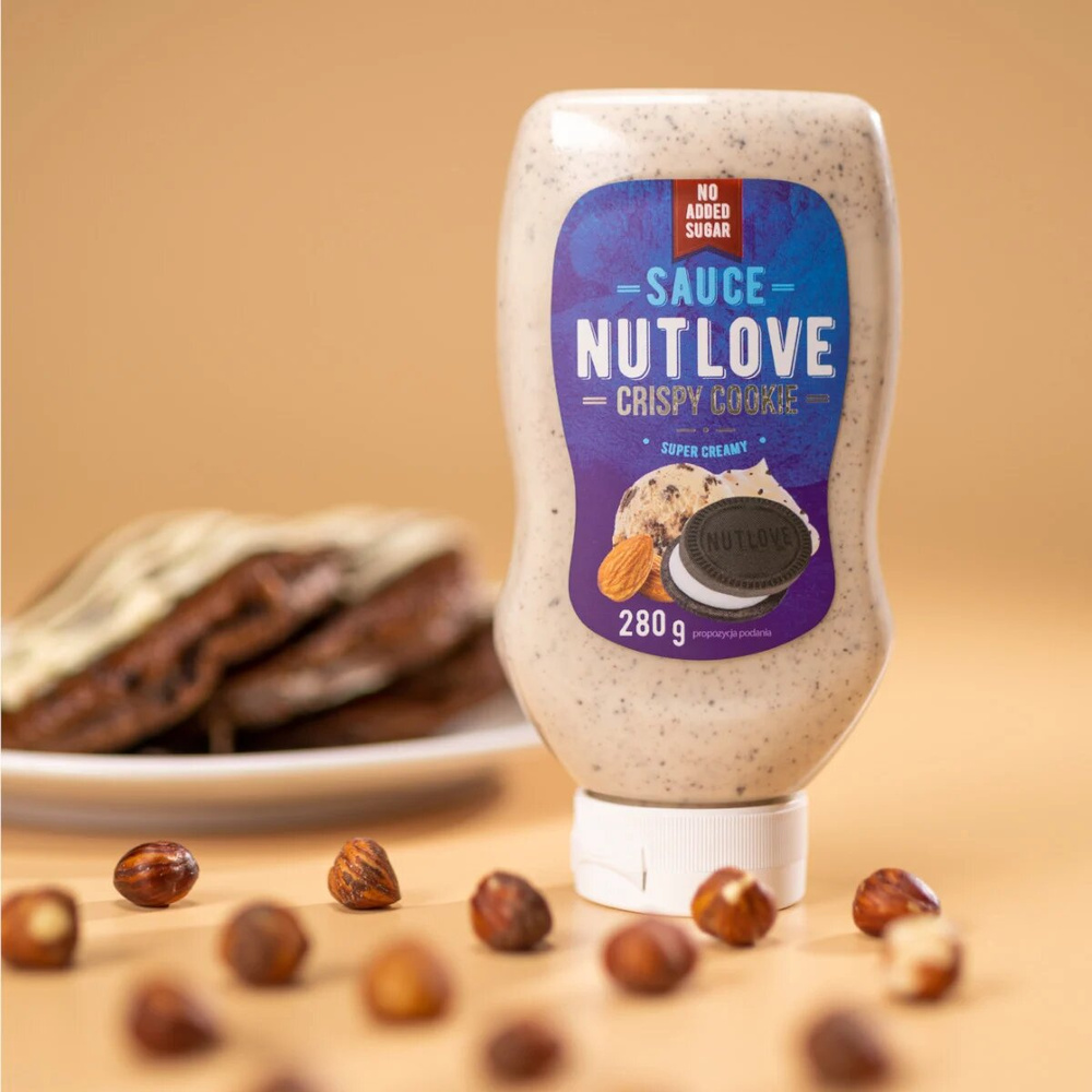 Allnutrition Nutlove Sauce Crispy Cookie Sos z Dodatkiem Kakaowych Ciasteczek 280ml