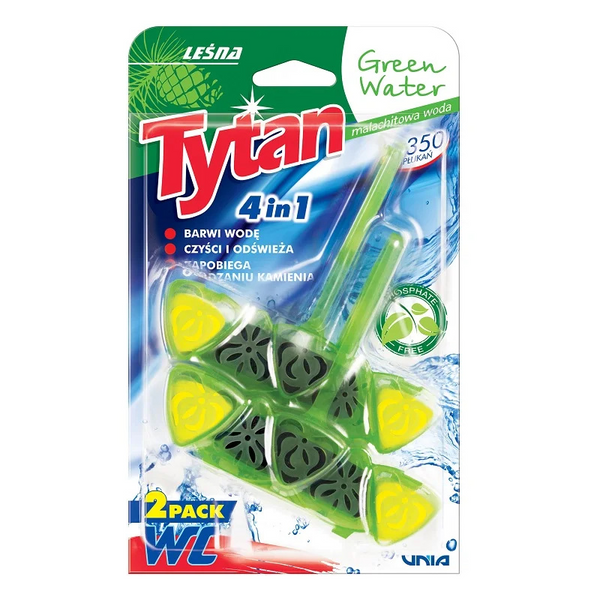 Tytan WC Zawieszka Toaletowa Green Water Leśna 4w1 2x40g