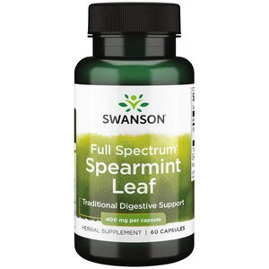 Swanson Full Spectrum Spearmint Leaf 400mg Liść Mięty 60 Kapsułek