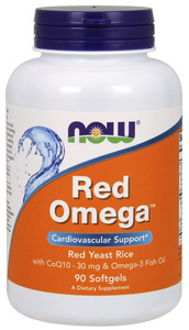 Now Foods Red Omega Red Yeast Rice Supports Heart Function 90 Capsules