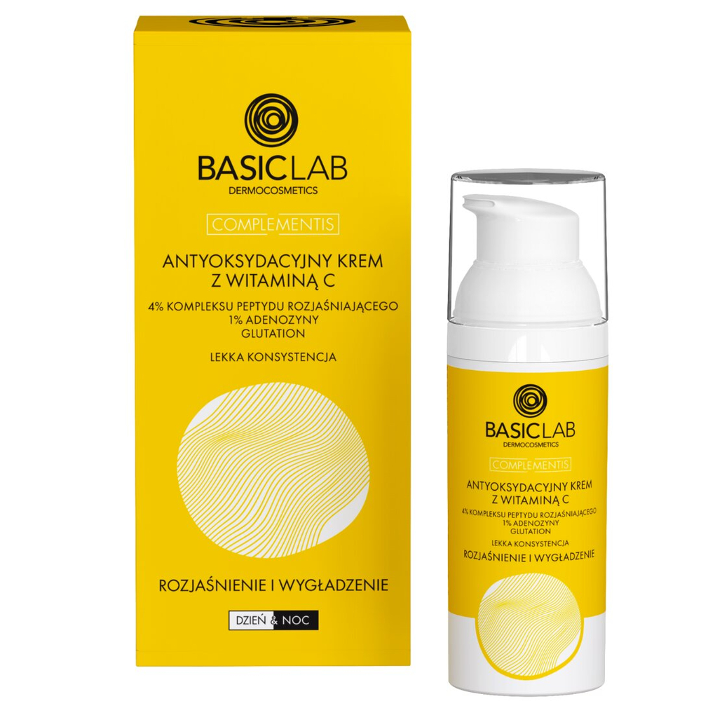 BasicLab Complementis Antyoksydacyjny Krem z Witaminą C - Lekka Emulsja na Dzień i Noc, 50 ml