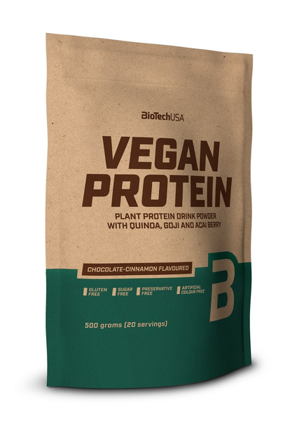 BioTechUSA Vegan Protein Orzech Laskowy Roślinne Białko w Proszku dla Wegan i Sportowców 500g