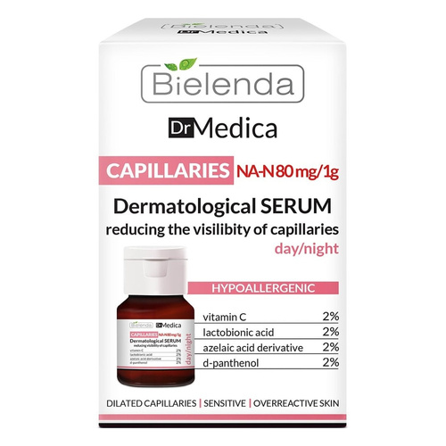 Bielenda Capillary Skin Dermatological Anti Redness Face Serum Day and Night 30ml