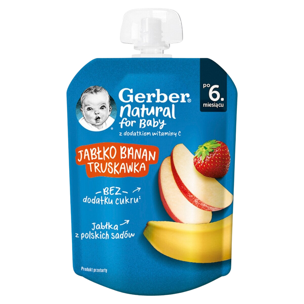 Gerber Dessert Apple Banana Strawberry for Babies after 6 Months Onwards 80g
