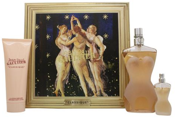Jean Paul Gaultier Classique Gift Set 100ml EDT + 75ml Body Lotion + 6ml EDT Set for Women 1 Piece