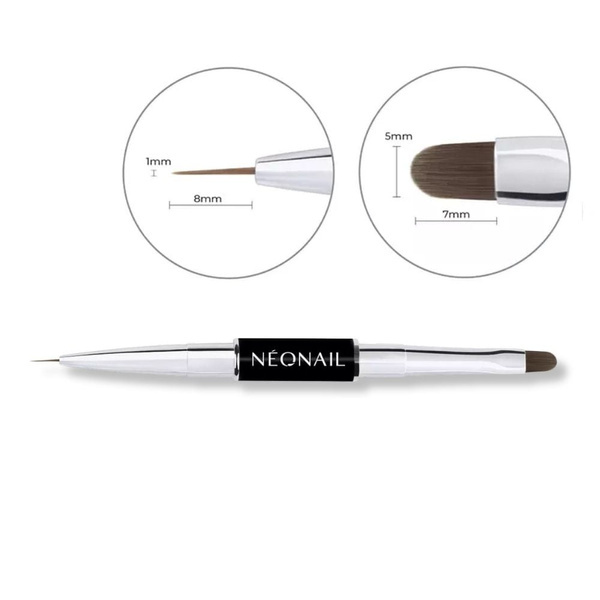 Neonail Pędzelek do Zdobień Duo Tip 1 Sztuka