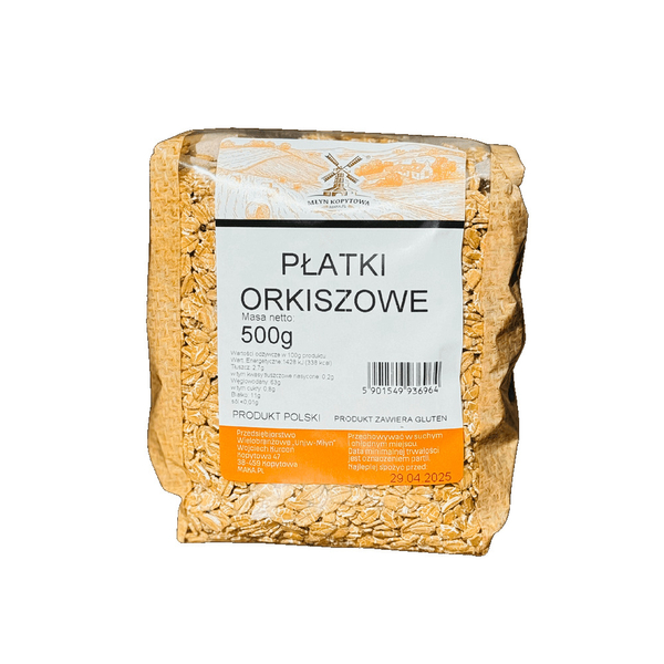 Młyn Kopytowa Premium Organic Spelt Flakes 500g - Nutritious & Versatile
