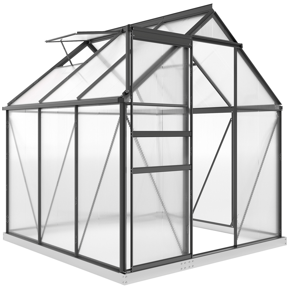 Outsunny 190 x 190cm Walk-In Polycarbonate Greenhouse