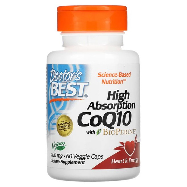 High Absorption CoQ10 with BioPerine, 400mg - 60 vcaps
