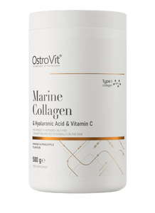 OstroVit Marine Collagen & Hyaluronic Acid & Vitamin C, Mango & Pineapple - 500g