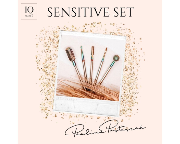 IQ Nails Sensitive Set for Delicate Nail Care Zestaw Frezów 5 Sztuk