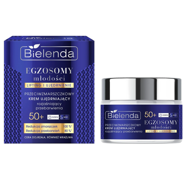 Bielenda Exosomes Of Youth Przeciwzmarszczkowy Krem Ujędrniający Rozjaśniający Przebarwienia 50+ dla Skóry Dojrzałej na Dzień i na Noc 50ml