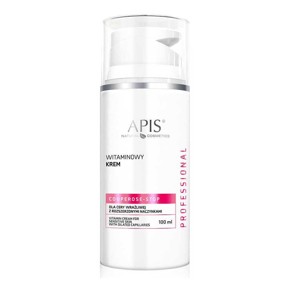 Apis Professional Couperose Stop Witaminowy Krem dla Cery Wrażliwej z Rozszerzonymi Naczynkowymi 100ml