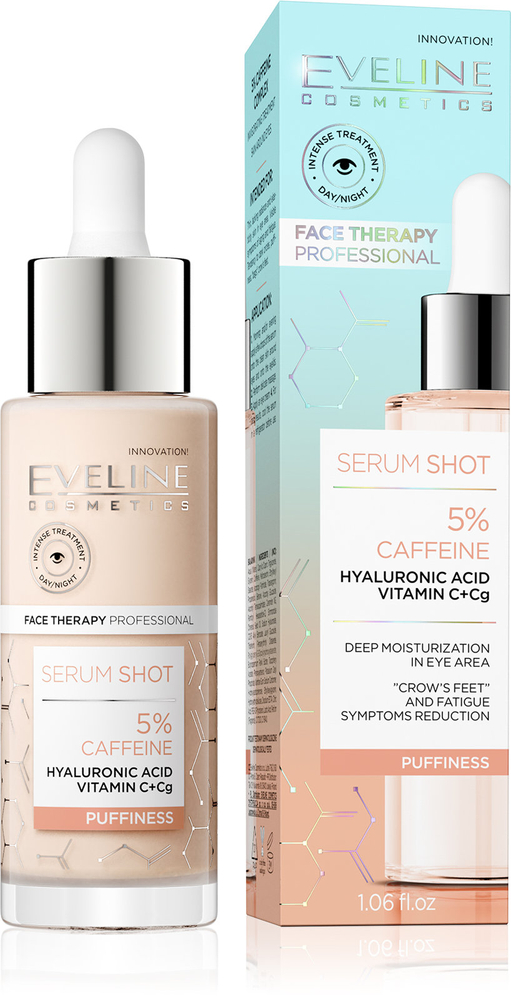 Eveline Face Therapy Professional Serum Shot Kuracja 5% Kofeina do Skóry wokół Oczu 30ml