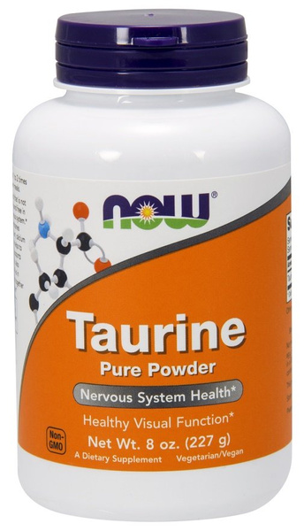 Now Foods Tauryna Pure Puder Wspiera Zdrowe Widzenie 227g