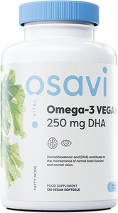 Osavi Omega-3 Vegan 250mg DHA for Brain and Vision Support 120 Vegan Softgels