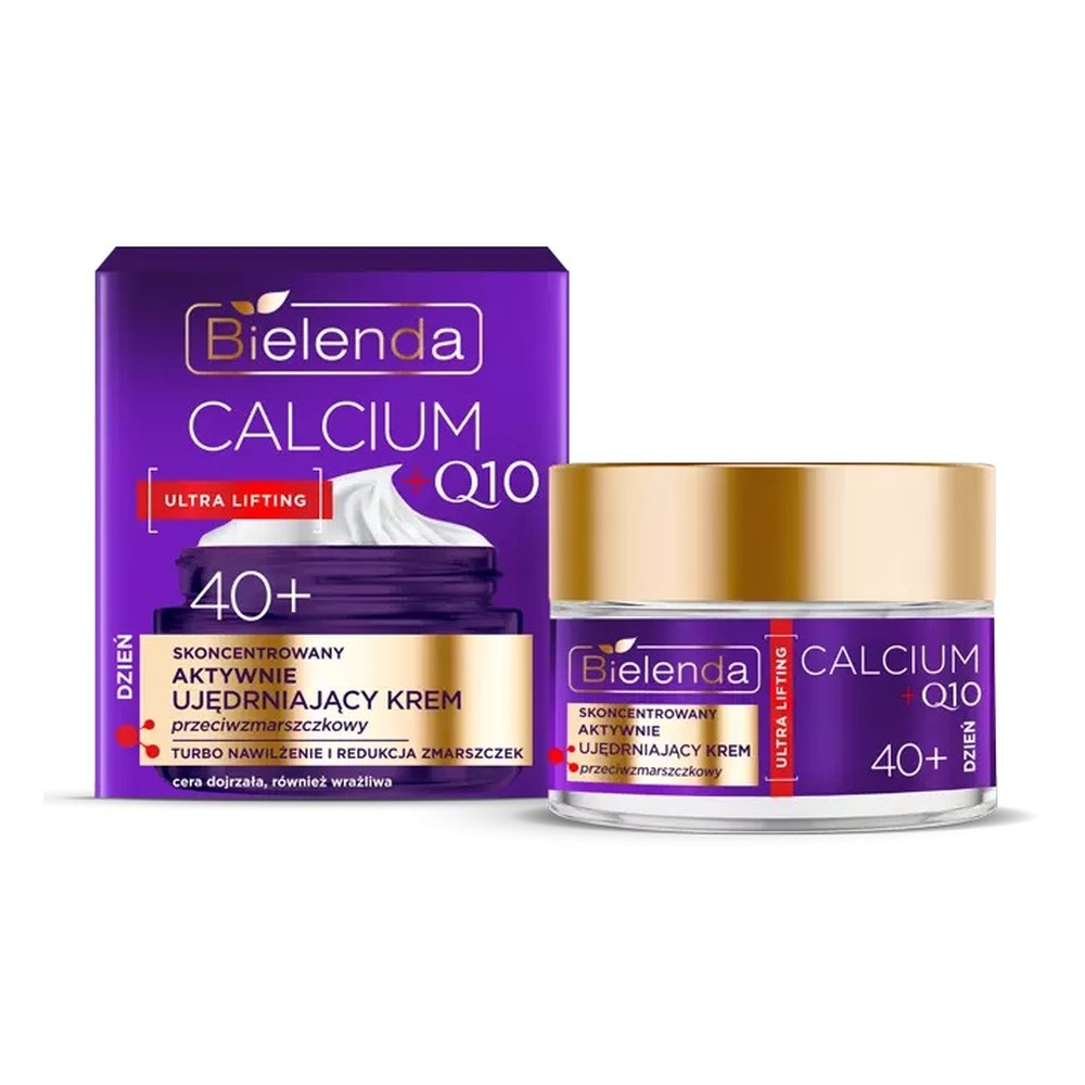 Bielenda Calcium+Q10 Skoncentrowany Aktywnie Ujędrniający Krem Przeciwzmarszczkowy na Dzień 40+ 50ml
