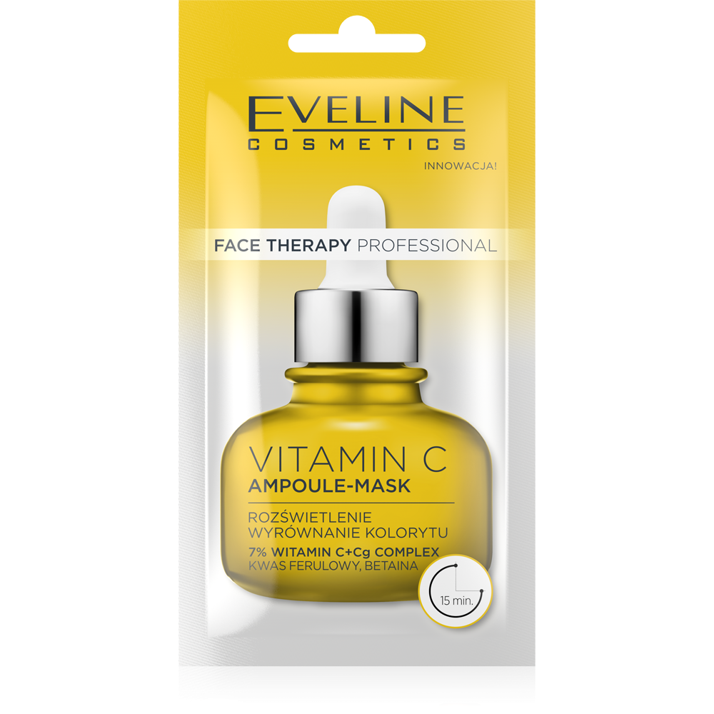 Eveline Face Therapy Professional Ampoule-Mask Vitamin C Illuminating Cream Mask for Gray Skin 8ml