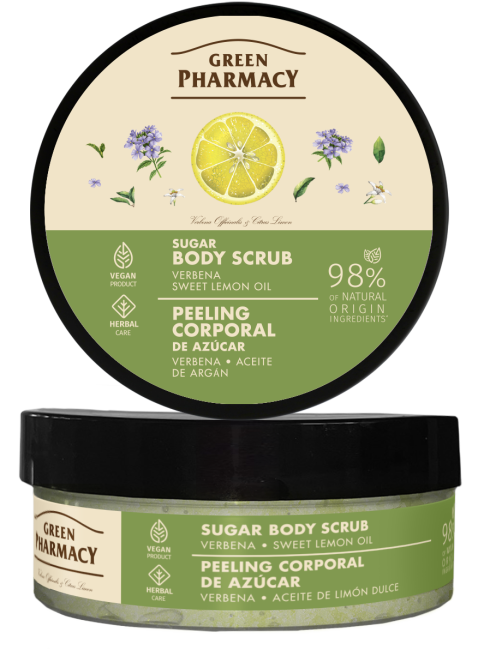 Green Pharmacy Sugar-Salt Body Peeling Verbena and Sweet Lemon Oil 200ml