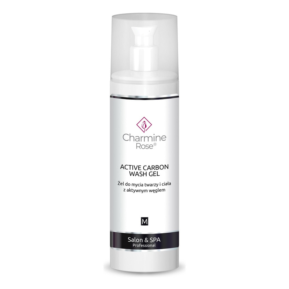 Charmine Rose Active Carbon Face and Body Wash Gel for All Skin Types 200ml
