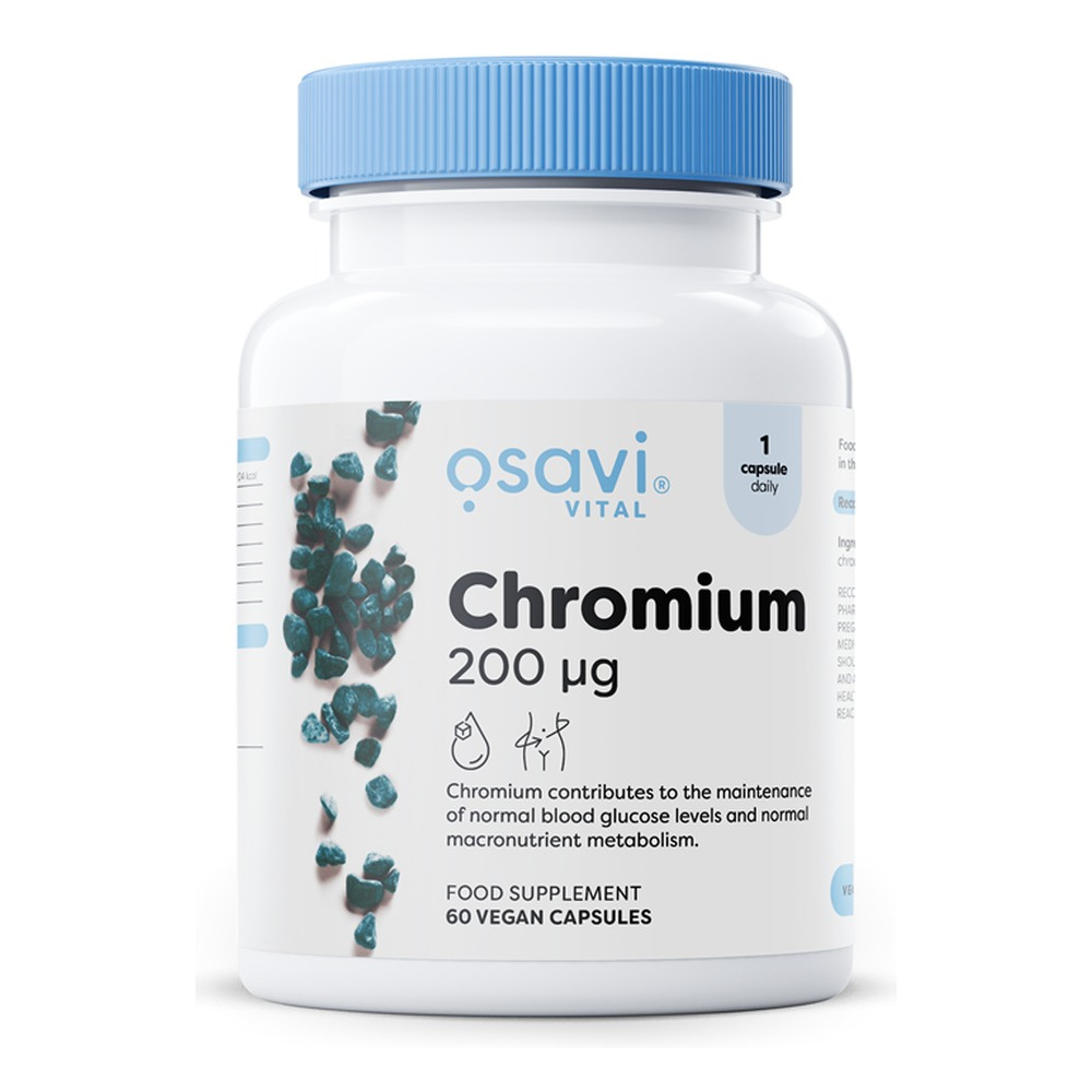 Osavi Chromium 200mcg to Support Normal Blood Glucose Levels 60 Vegan Capsules