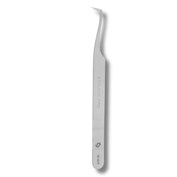 Staleks Pro Expert 41 Type 6 Eyelash Extension Tweezers L‑Shaped 75° 110mm