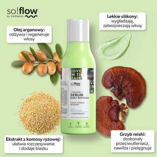 So!Flow Wygładzające Serum z Efektem Botoksu dla każdego Rodzaju Włosów 150ml