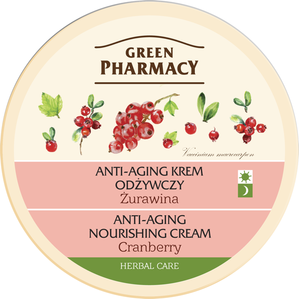 Green Pharmacy Anti Aging Krem Odżywczy do Skóry Wrażliwej z Żurawiną 150ml