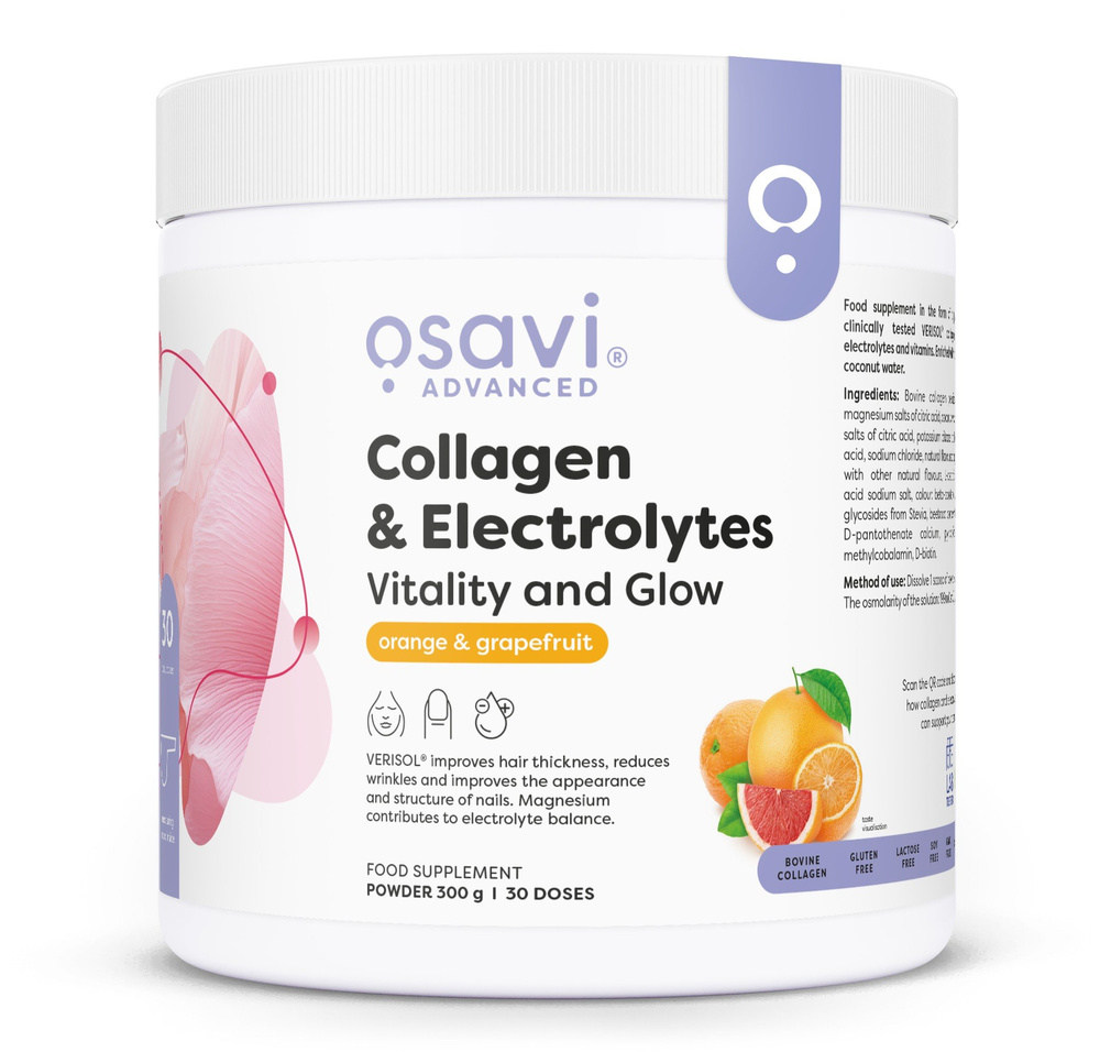 Osavi Collagen & Electrolytes Vitality and Radiance Orange - Grapefruit 300g