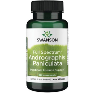 Swanson Full Spectrum Andrographis Paniculata 400mg 60 Capsules
