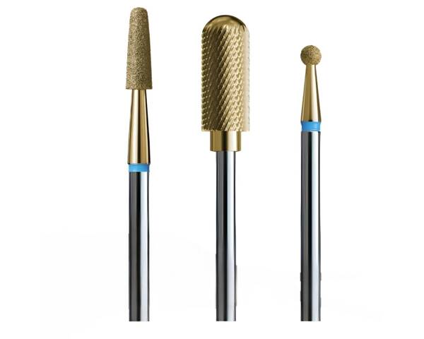 IQ Nails Home Spa Gold Drill Bits Pakiet Gold 3 Frezów