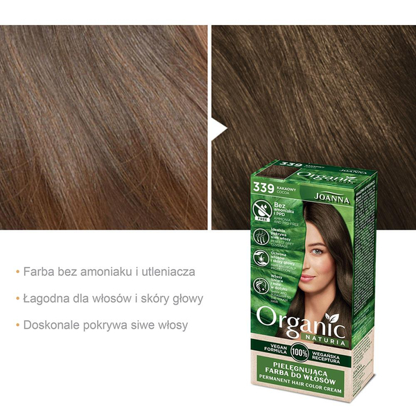 Joanna Organic Vegan Cocoa Hair Dye No. 339 1 Piece