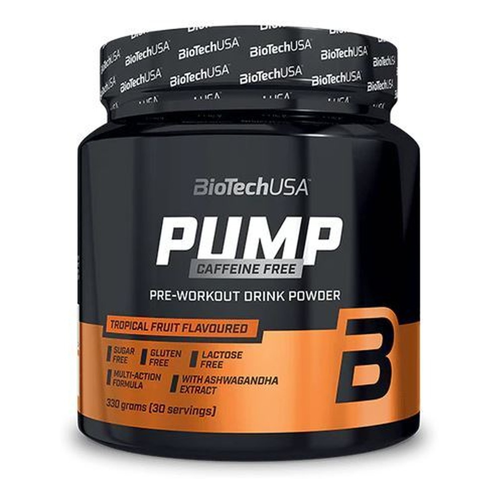 BioTechUSA Pump Caffeine Free Przedtreningówka bez kofeiny, Owoce tropikalne 330g
