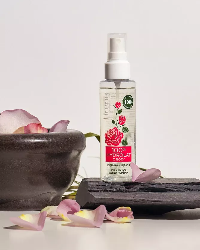 Lirene 100% Hydrolat z Róży Odmładzająca Esencja Kwiatowa dla Skóry Suchej i Wrażliwej 100ml