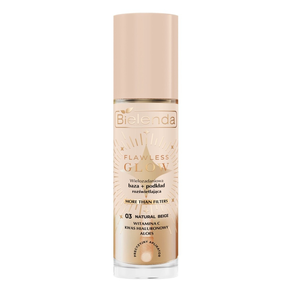 Bielenda Flawless Glow Rozświetlająca Baza i Podkład 03 Natural Beige 30ml