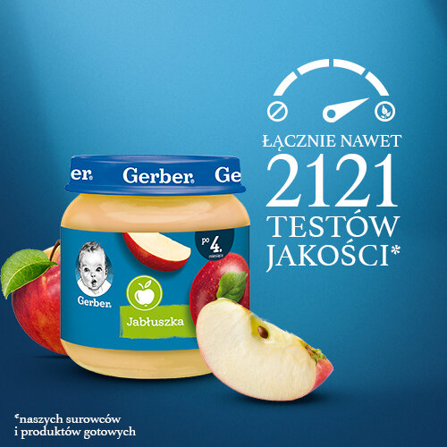 Gerber Deser Jabłuszka dla Niemowlaąt po 4 Miesiącu 125g