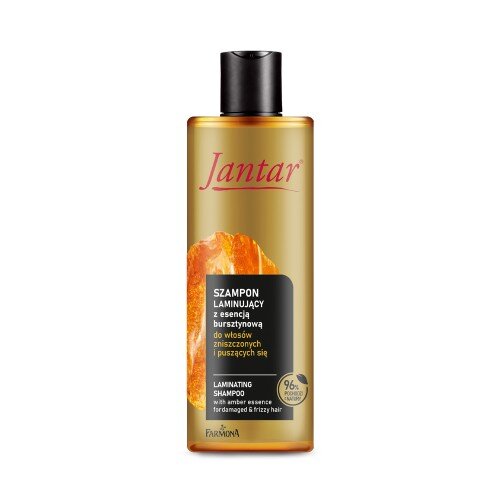 Jantar Szampon Laminujący z Esencją Bursztynową dla Włosów Zniszczonych i Puszących się, 300ml