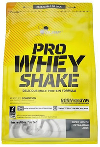Olimp Nutrition Pro Whey Shake Strawberry a Protein Supplement for Muscle Recovery 700g
