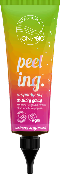 OnlyBio Hair Balance Enzymatyczny Peeling do Skóry Głowy z Kwasami AHA 125ml