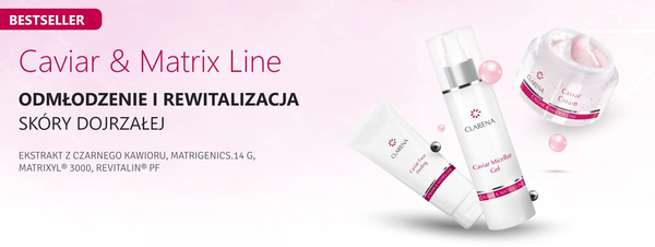 Clarena Caviar & Matrix Line Krem Liftingujący z Perłowym Blaskiem dla Cery Dojrzałej 50 ml