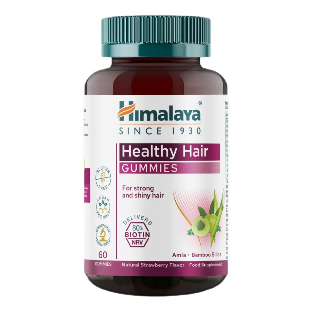 Himalaya Healthy Hair Gummies Natural Strawberry 60 Gummies