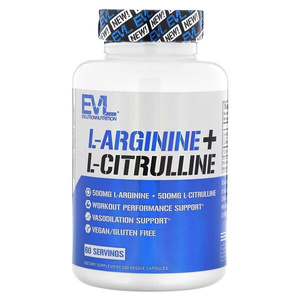 EVLution Nutrition L-Arginine + L-Citrulline, Capsules - 120 vcaps