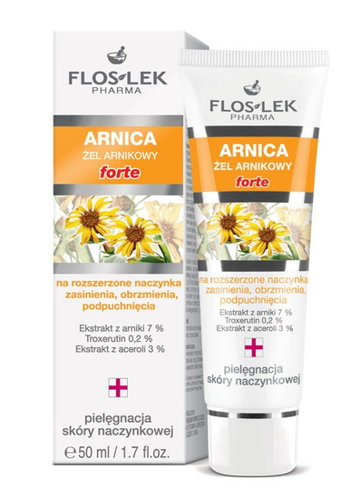 Floslek Arnica Eye Gel Forte Vascular Skin Seals Blood Vessels 50ml