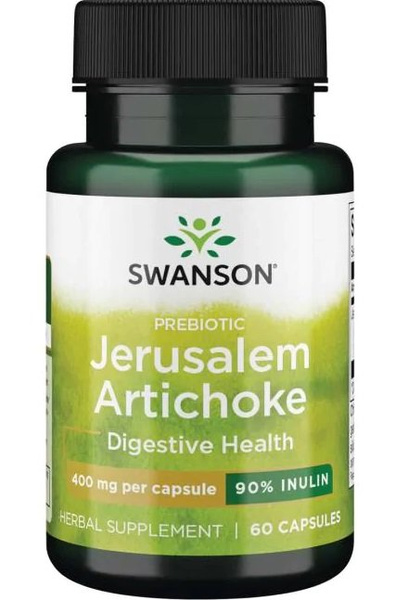 Swanson Prebiotic Jerusalem Artichoke 400mg Słonecznik Bulwiasty 60 Kapsułek