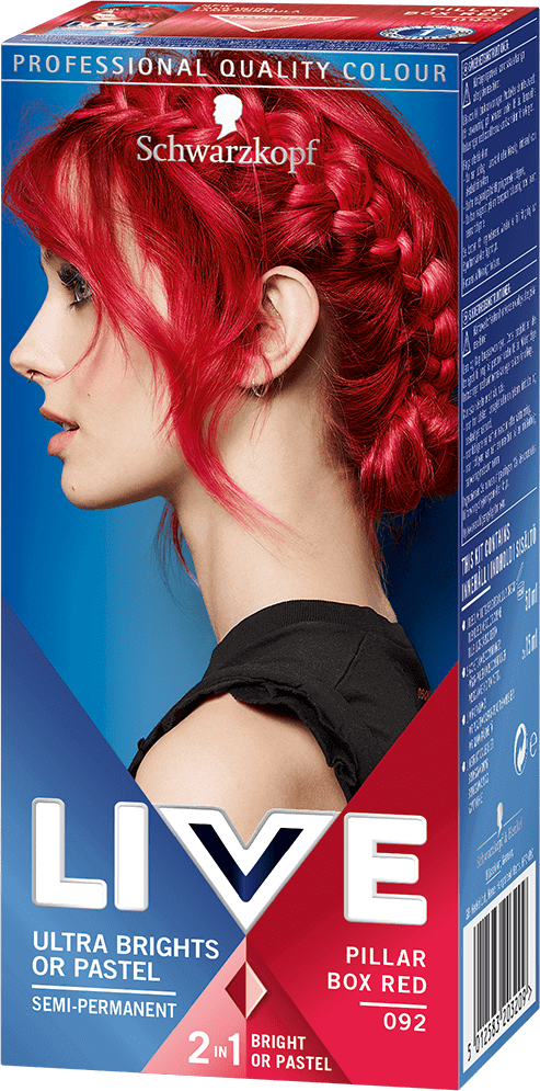 Schwarzkopf Live Ultra Brights Or Pastel Hair Colour Pillar Box Red 92