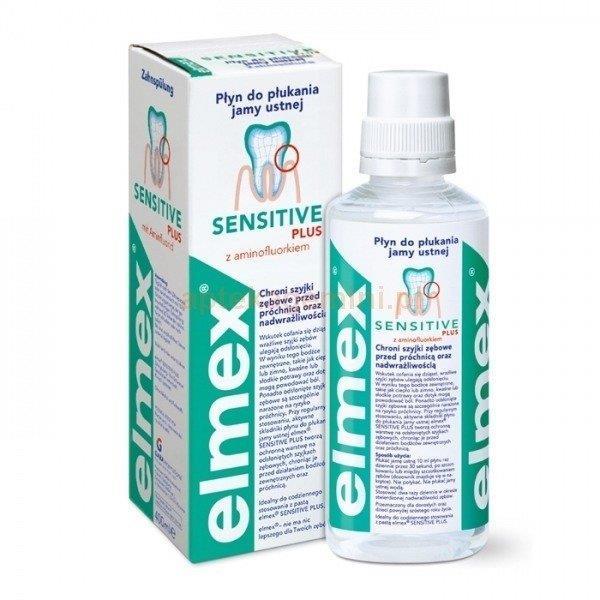 Elmex Sensitive Plus Płyn  Dodatkowa Ochrona Szyjek Zębowych 400 ml