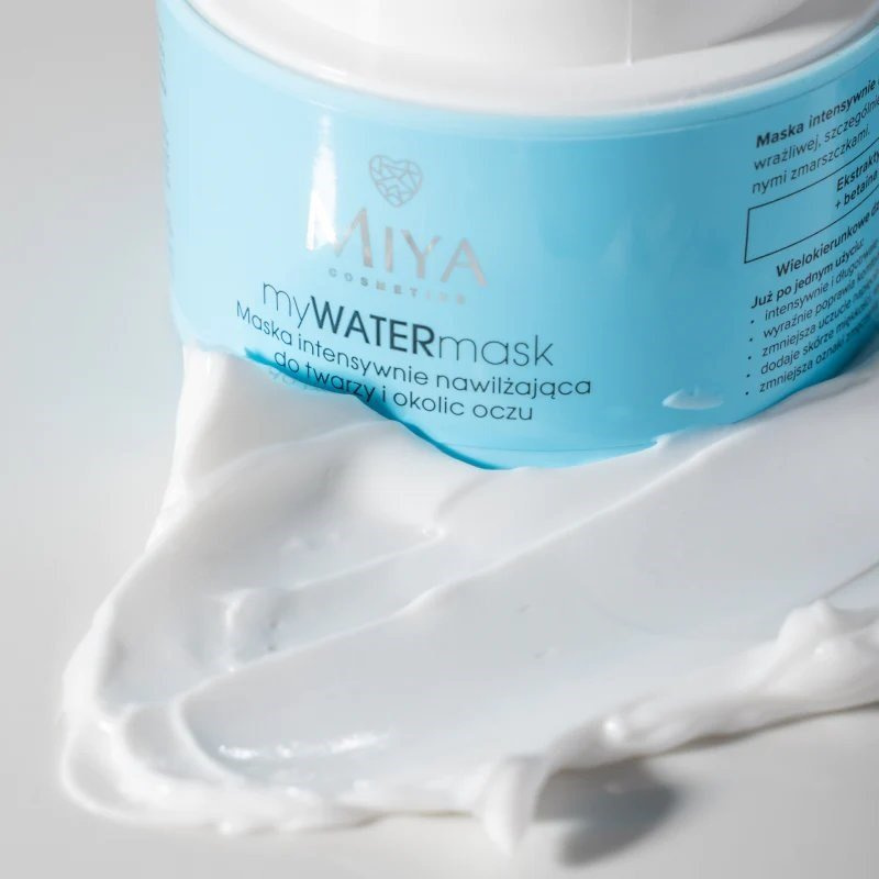 Miya myWATERmask Wegańska Maska Intensywnie Nawilżająca do Twarzy i Okolic Oczu dla Każdego Typu Skóry 50ml